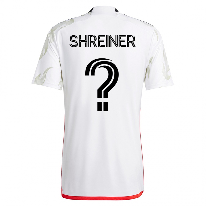 Női Luke Shreiner #0 Fehér Idegenbeli Jersey 2023/24 Mez Póló Ing