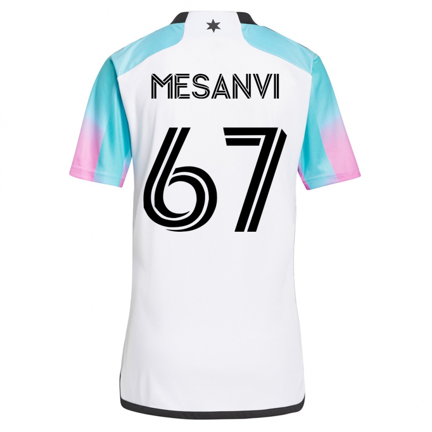 Női Loïc Mesanvi #67 Fehér Idegenbeli Jersey 2023/24 Mez Póló Ing