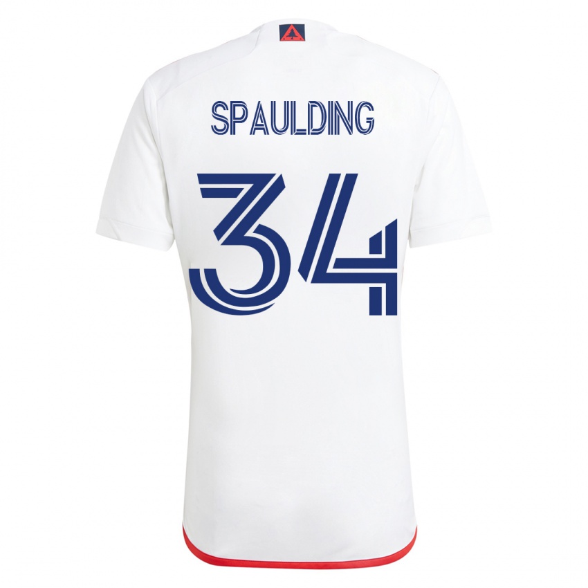 Női Ryan Spaulding #34 Fehér Piros Idegenbeli Jersey 2023/24 Mez Póló Ing