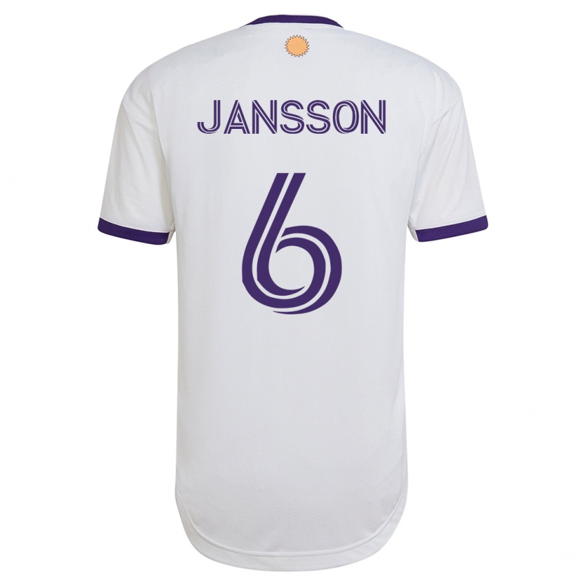 Női Robin Jansson #6 Fehér Idegenbeli Jersey 2023/24 Mez Póló Ing