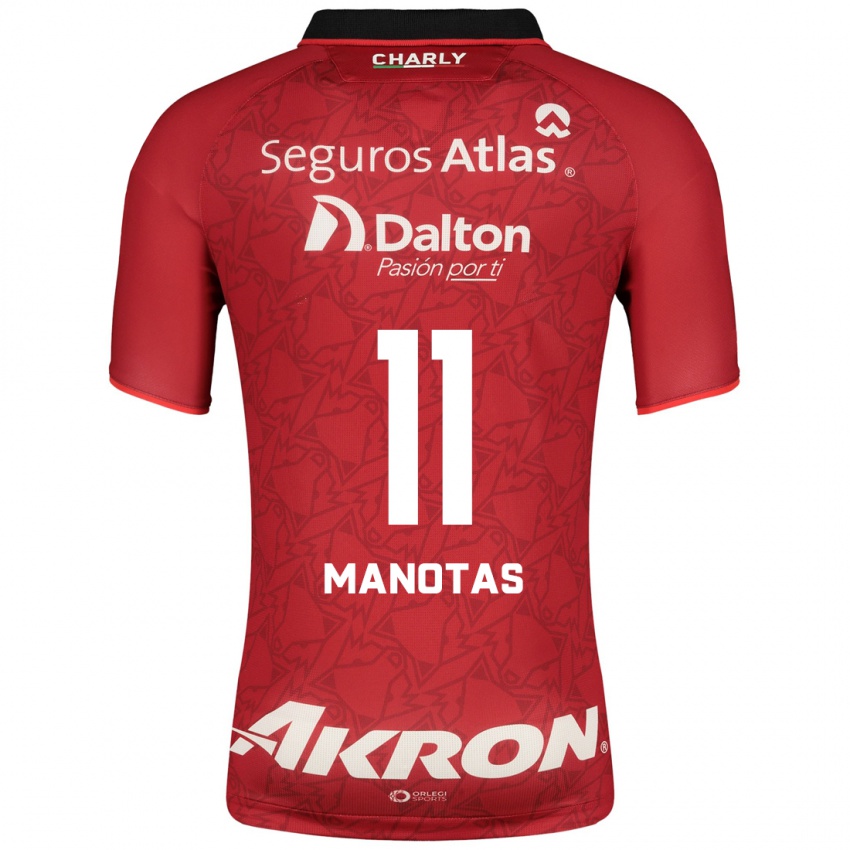 Női Mauro Manotas #11 Piros Idegenbeli Jersey 2023/24 Mez Póló Ing