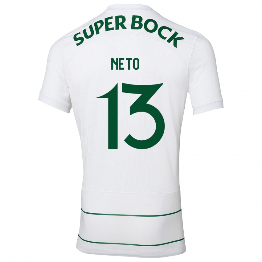 Női Luis Neto #13 Fehér Idegenbeli Jersey 2023/24 Mez Póló Ing