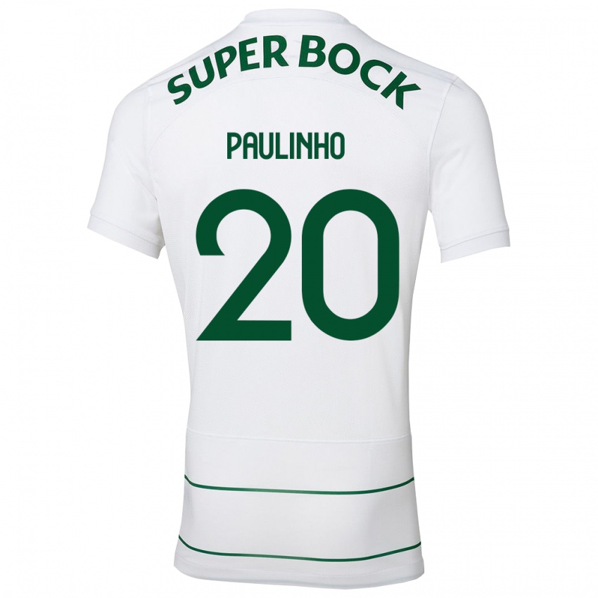 Női Paulinho #20 Fehér Idegenbeli Jersey 2023/24 Mez Póló Ing