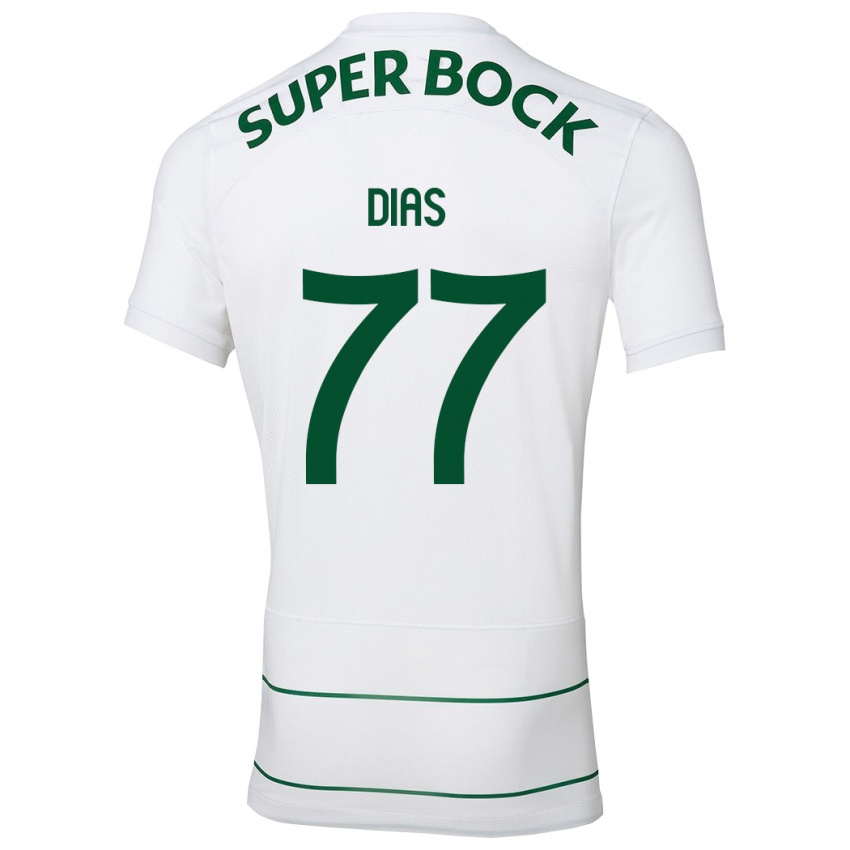 Női Lucas Dias #77 Fehér Idegenbeli Jersey 2023/24 Mez Póló Ing