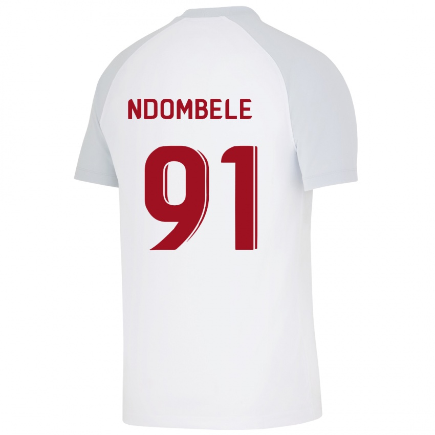 Női Tanguy Ndombele #91 Fehér Idegenbeli Jersey 2023/24 Mez Póló Ing