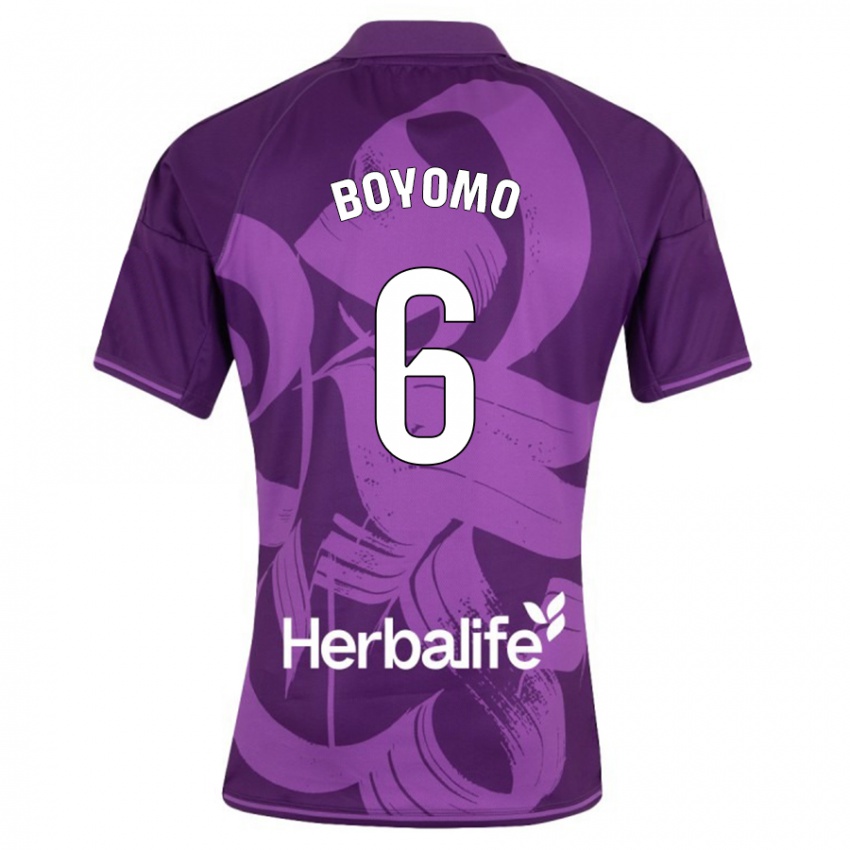 Női Enzo Boyomo #6 Ibolya Idegenbeli Jersey 2023/24 Mez Póló Ing