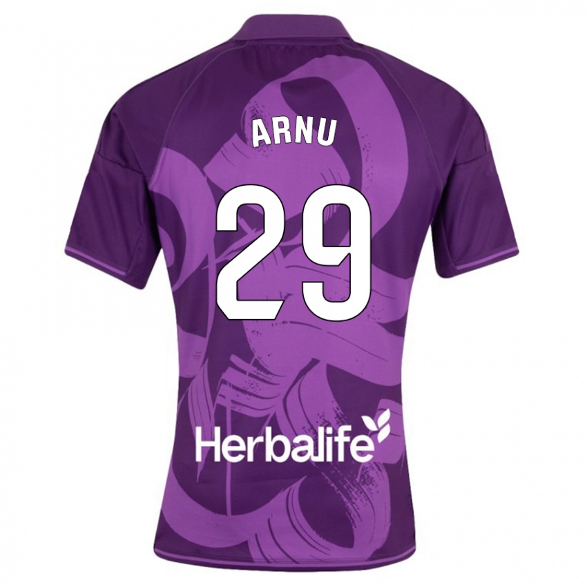 Női Adrián Arnu #29 Ibolya Idegenbeli Jersey 2023/24 Mez Póló Ing