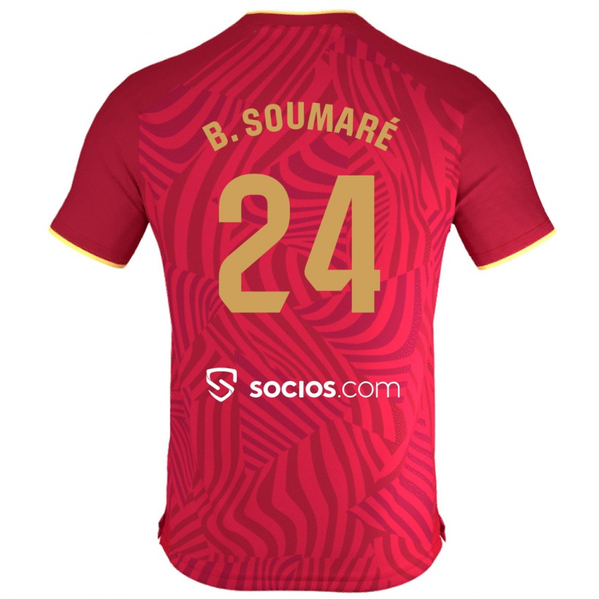 Női Boubakary Soumaré #24 Piros Idegenbeli Jersey 2023/24 Mez Póló Ing