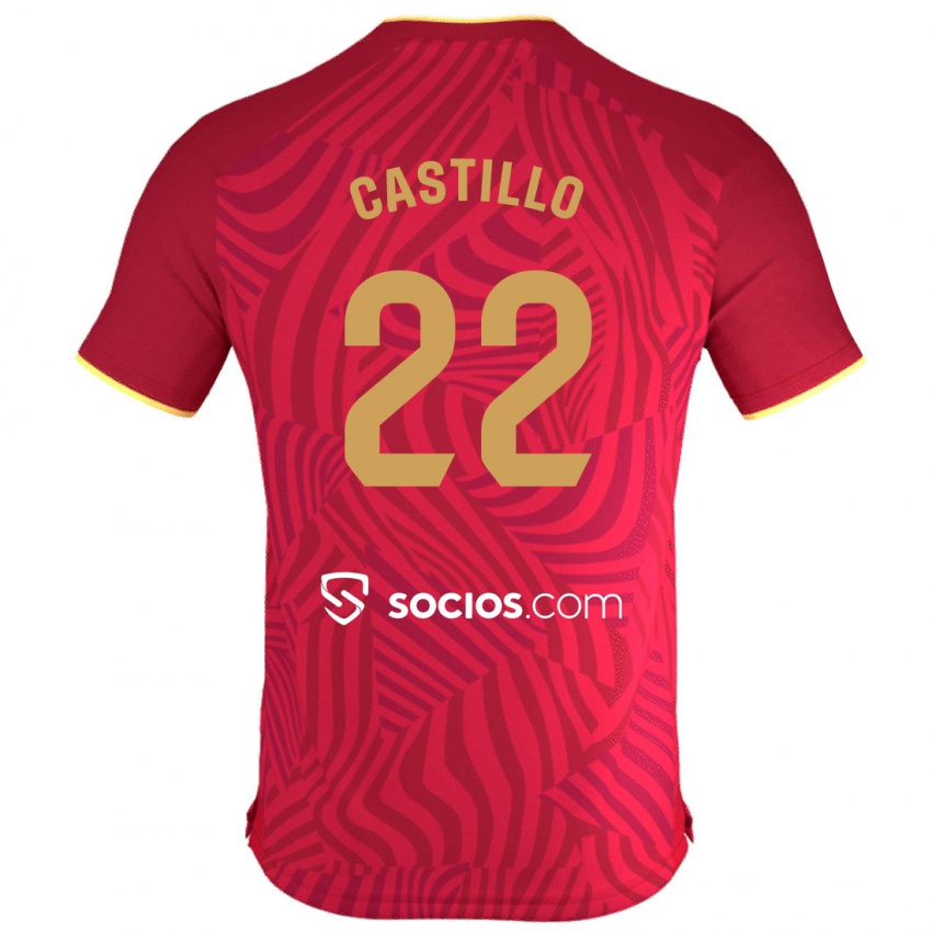 Női José Castillo #22 Piros Idegenbeli Jersey 2023/24 Mez Póló Ing