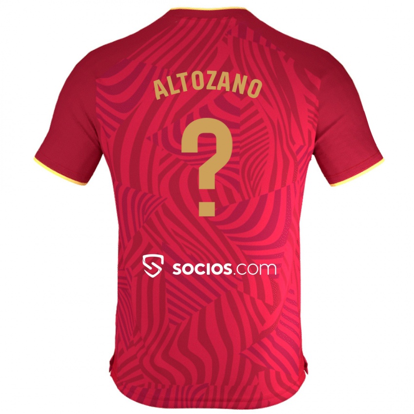 Női Edu Altozano #0 Piros Idegenbeli Jersey 2023/24 Mez Póló Ing