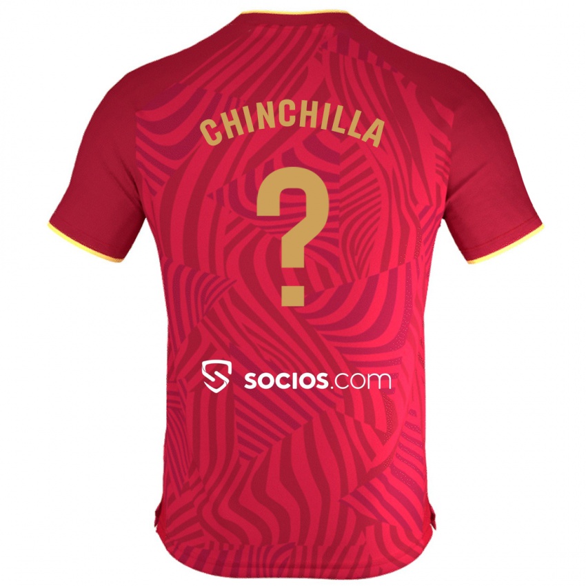 Női Gustavo Chinchilla #0 Piros Idegenbeli Jersey 2023/24 Mez Póló Ing