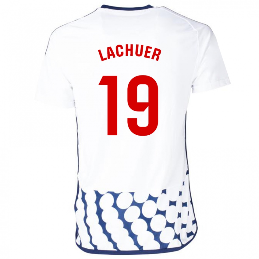 Női Mathis Lachuer #19 Fehér Idegenbeli Jersey 2023/24 Mez Póló Ing