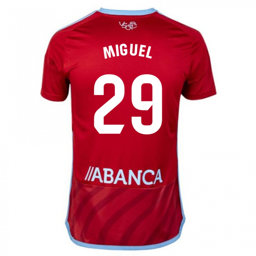 Női Miguel Rodriguez #29 Piros Idegenbeli Jersey 2023/24 Mez Póló Ing