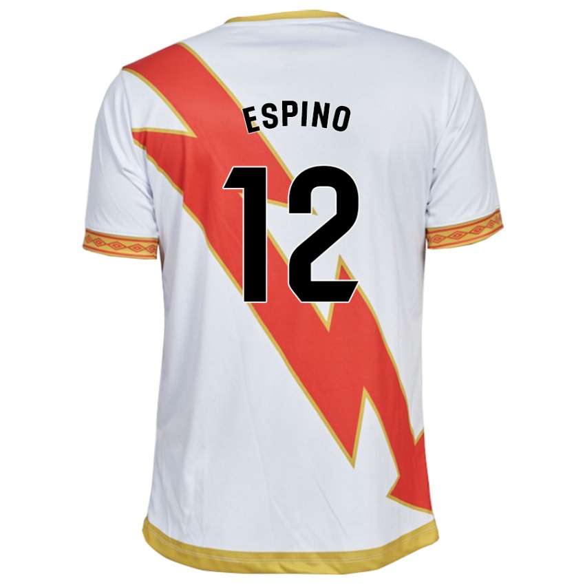 Gyermek Alfonso Espino #12 Fehér Hazai Jersey 2023/24 Mez Póló Ing