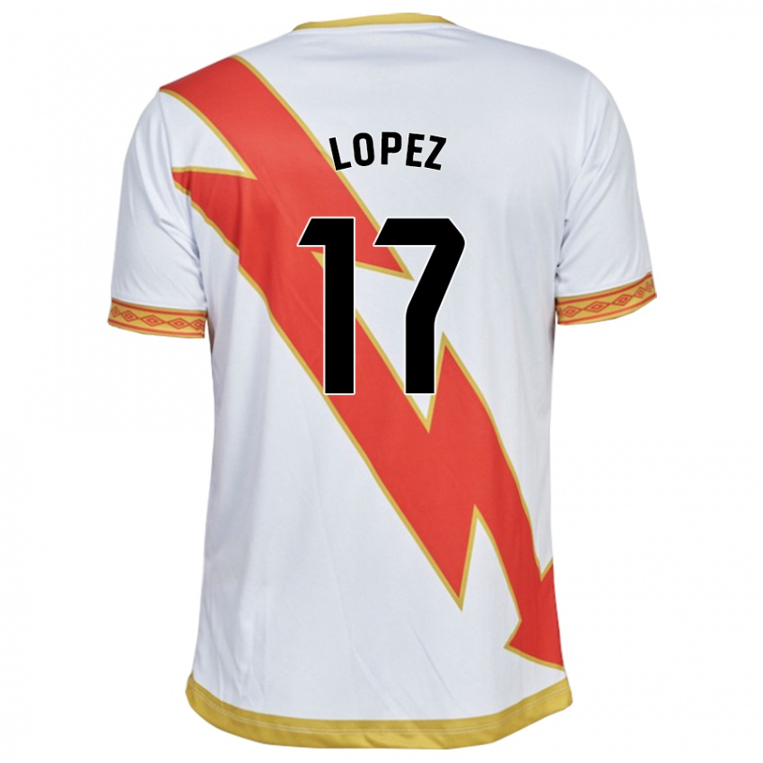 Gyermek Unai López #17 Fehér Hazai Jersey 2023/24 Mez Póló Ing