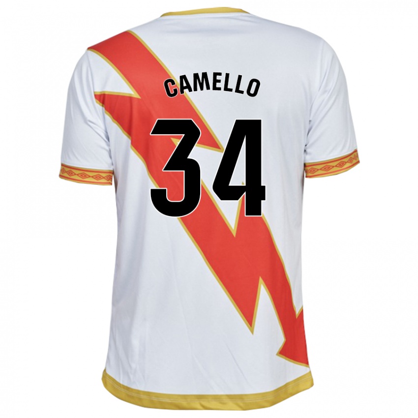 Gyermek Sergio Camello #34 Fehér Hazai Jersey 2023/24 Mez Póló Ing