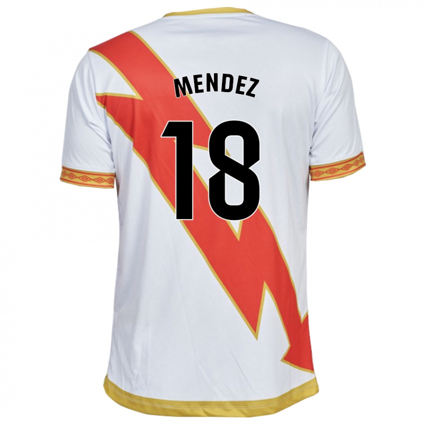 Gyermek Diego Méndez #18 Fehér Hazai Jersey 2023/24 Mez Póló Ing