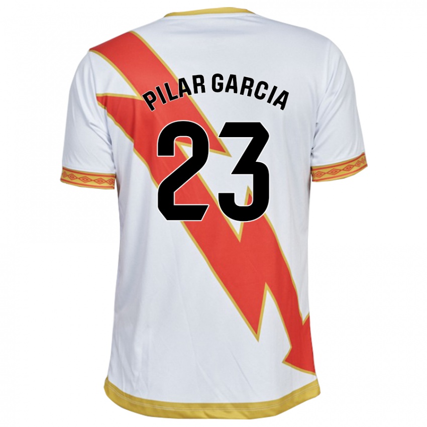 Gyermek María Pilar García Villalba #23 Fehér Hazai Jersey 2023/24 Mez Póló Ing