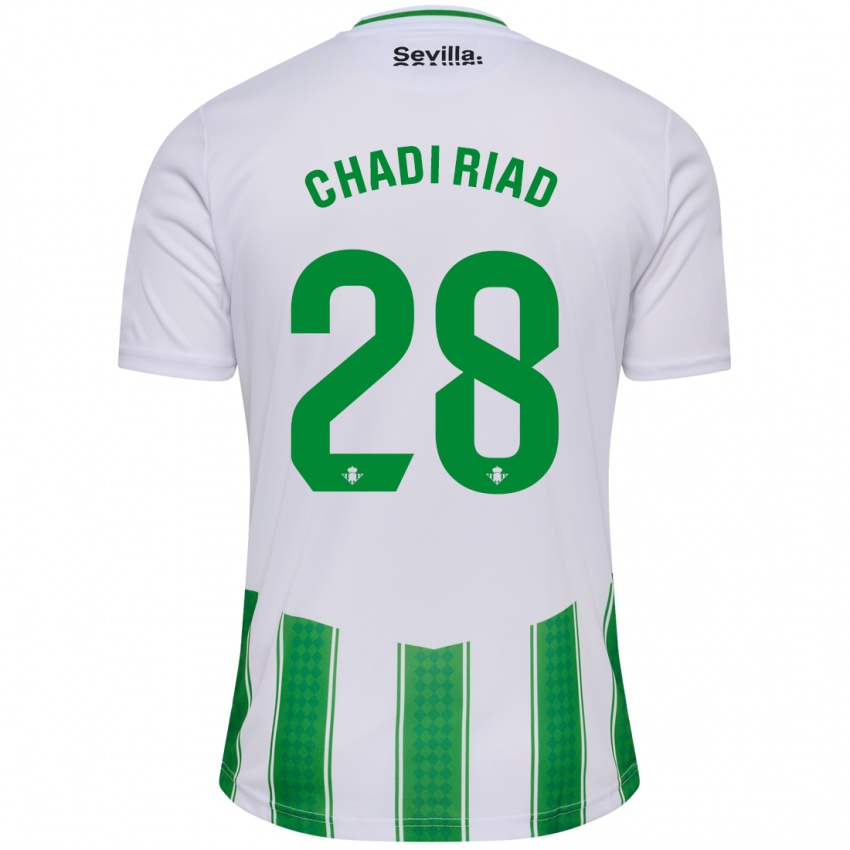 Gyermek Chadi Riad #28 Fehér Hazai Jersey 2023/24 Mez Póló Ing