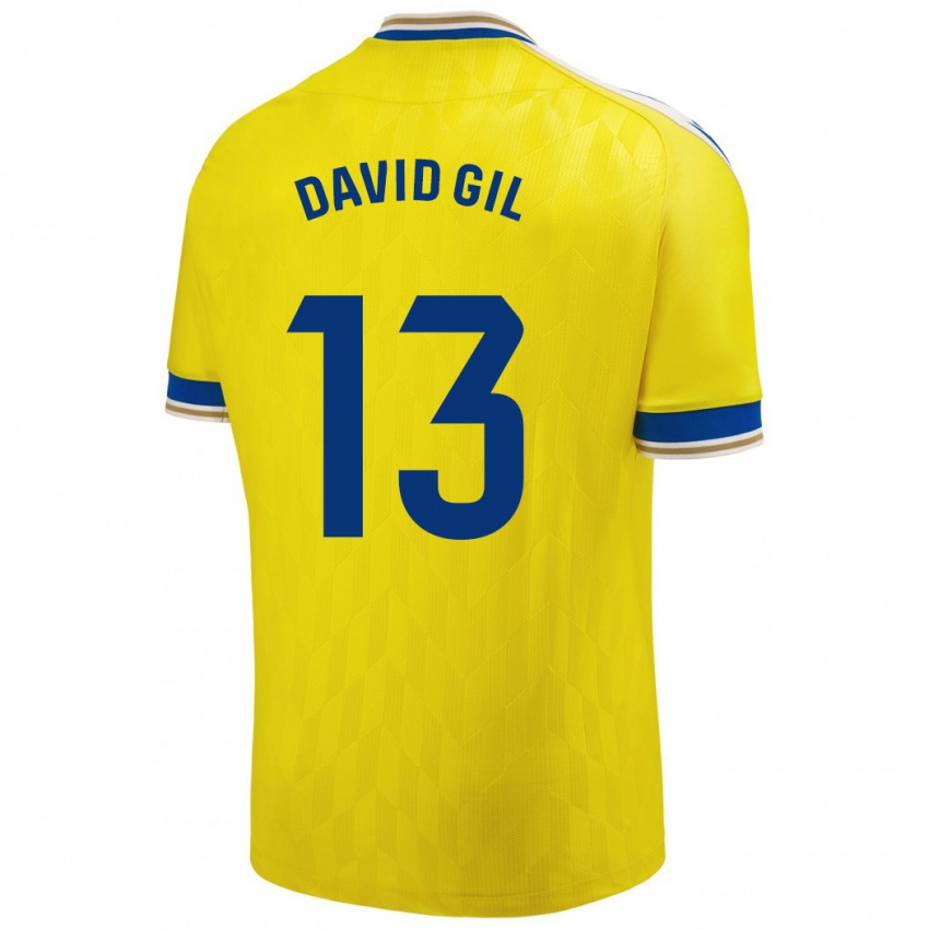 Gyermek David Gil #13 Sárga Hazai Jersey 2023/24 Mez Póló Ing