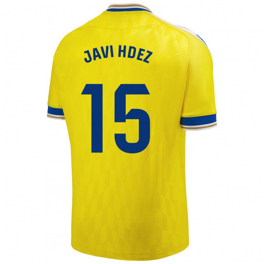 Gyermek Javi Hernández #15 Sárga Hazai Jersey 2023/24 Mez Póló Ing