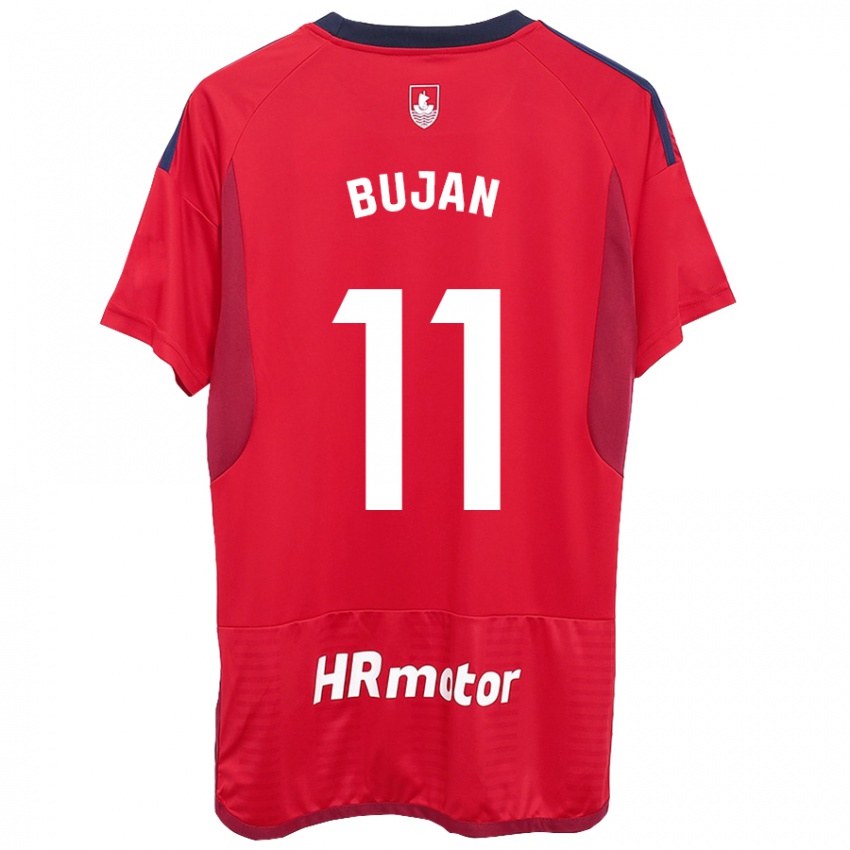 Gyermek Unai Buján #11 Piros Hazai Jersey 2023/24 Mez Póló Ing