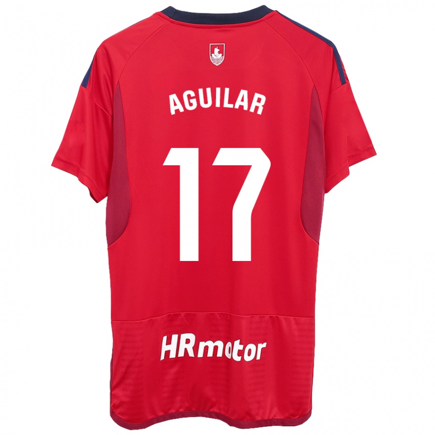 Gyermek Eneko Aguilar #17 Piros Hazai Jersey 2023/24 Mez Póló Ing