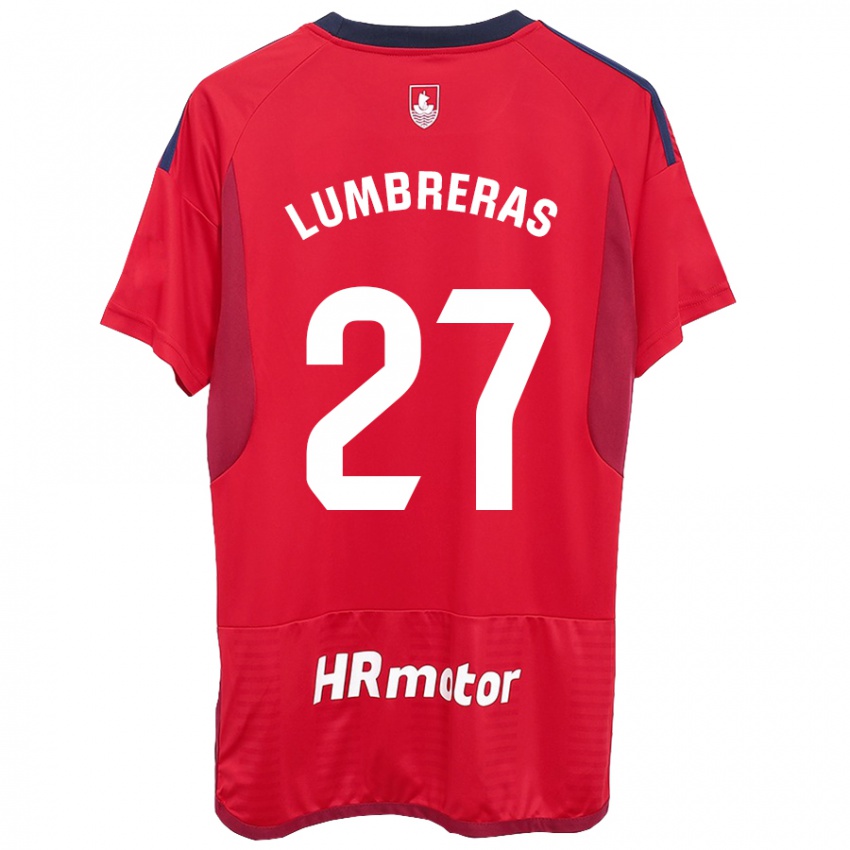 Gyermek Carlos Lumbreras #27 Piros Hazai Jersey 2023/24 Mez Póló Ing