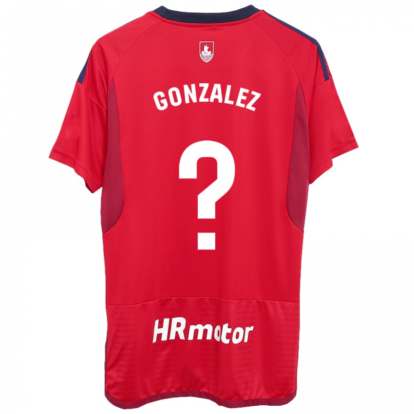 Gyermek Iker González #0 Piros Hazai Jersey 2023/24 Mez Póló Ing