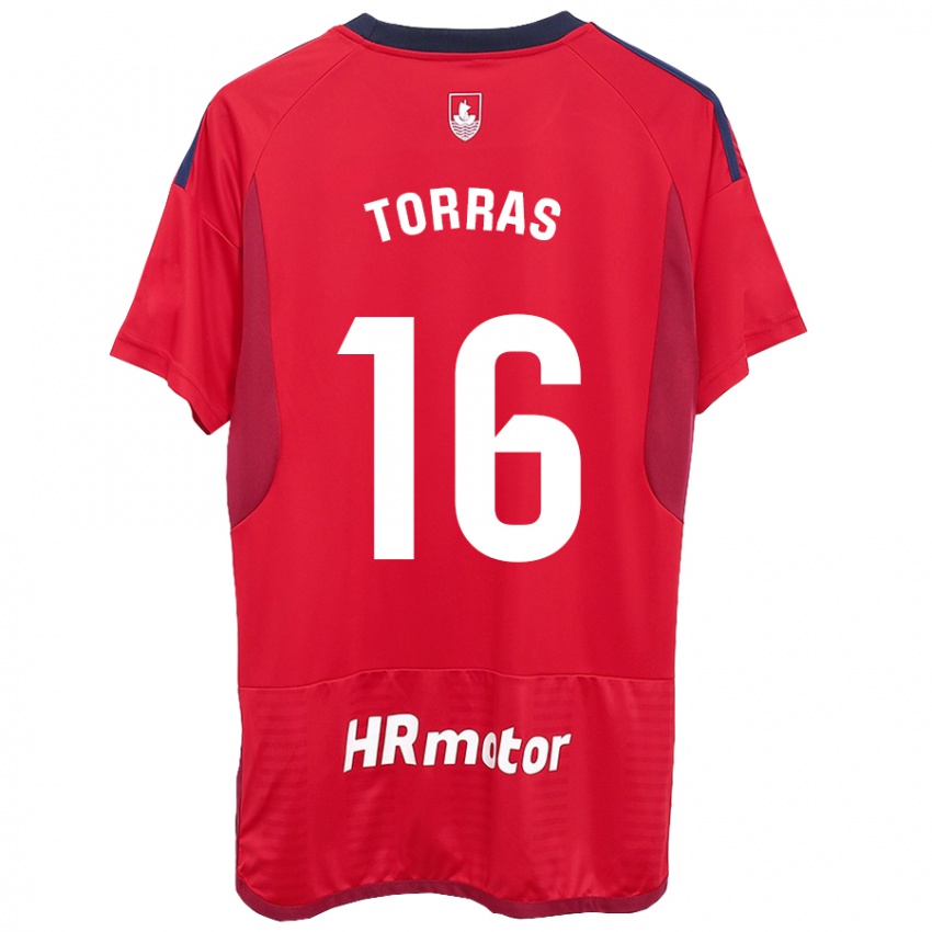 Gyermek Mar Torrás De Fortuny #16 Piros Hazai Jersey 2023/24 Mez Póló Ing