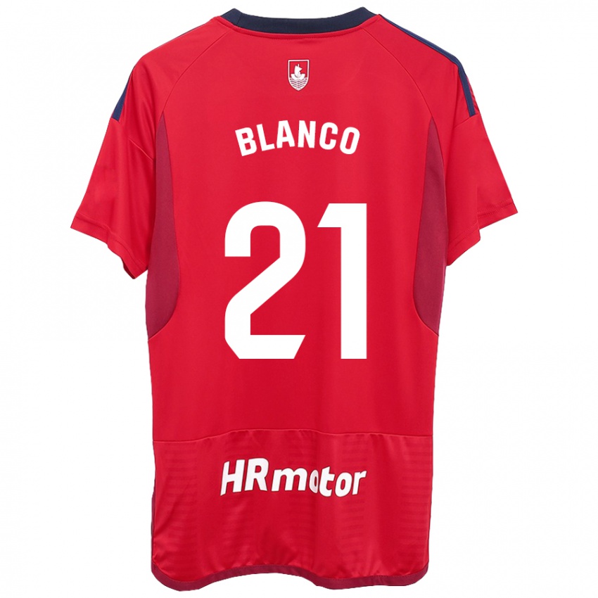 Gyermek Alexia Blanco Llacuno #21 Piros Hazai Jersey 2023/24 Mez Póló Ing