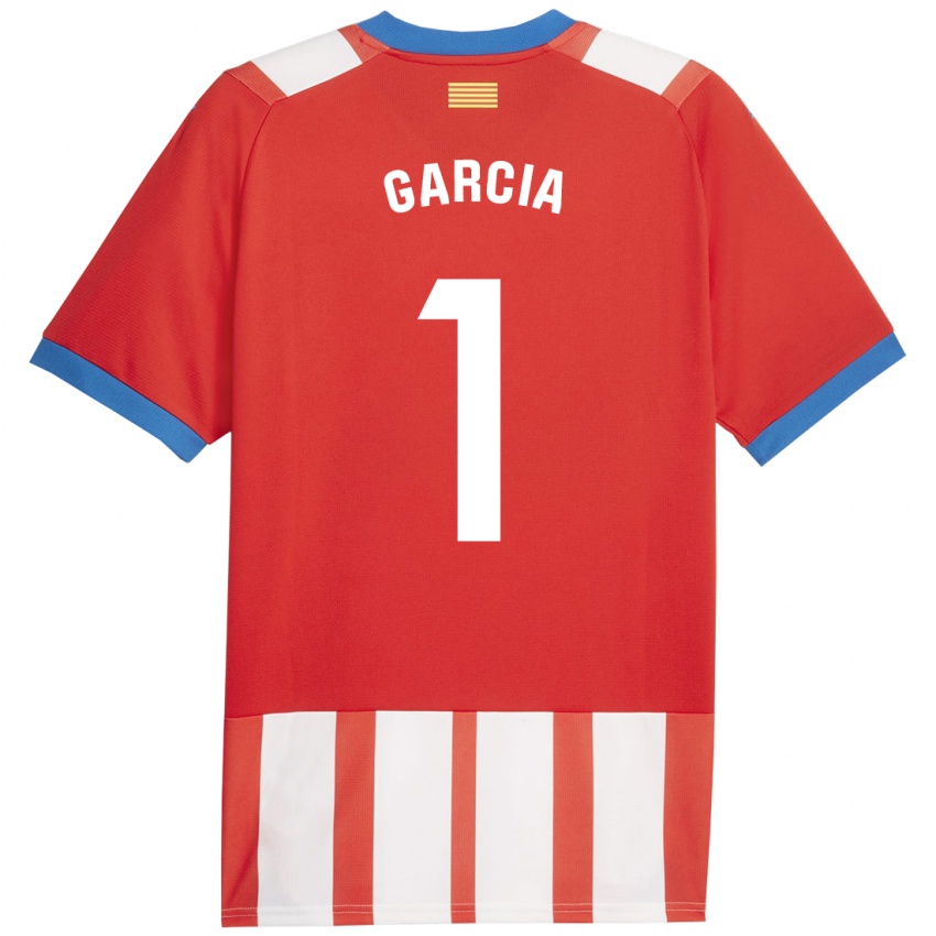 Gyermek Lucas García #1 Piros Fehér Hazai Jersey 2023/24 Mez Póló Ing