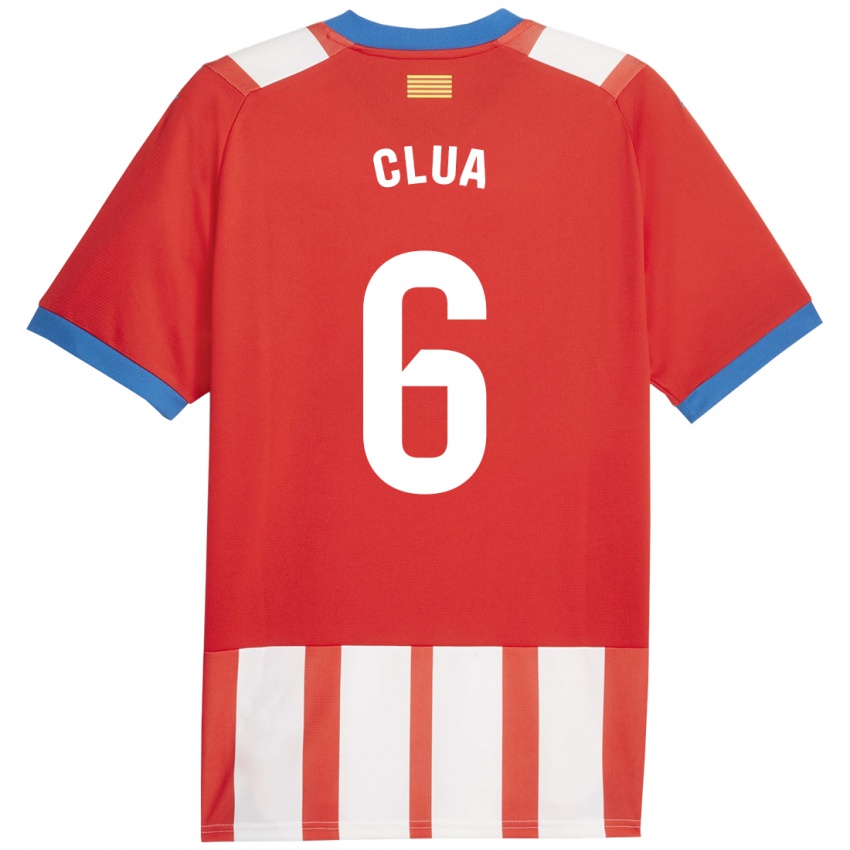 Gyermek Silvi Clua #6 Piros Fehér Hazai Jersey 2023/24 Mez Póló Ing