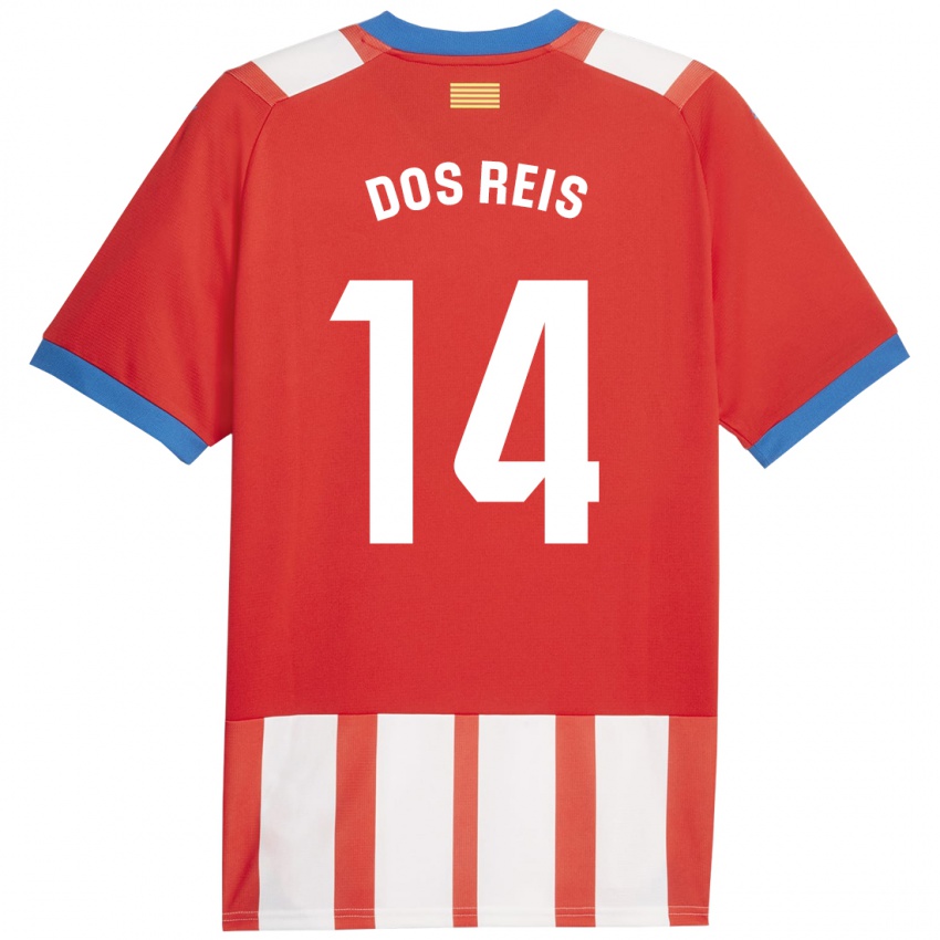 Gyermek Leo Dos Reis #14 Piros Fehér Hazai Jersey 2023/24 Mez Póló Ing