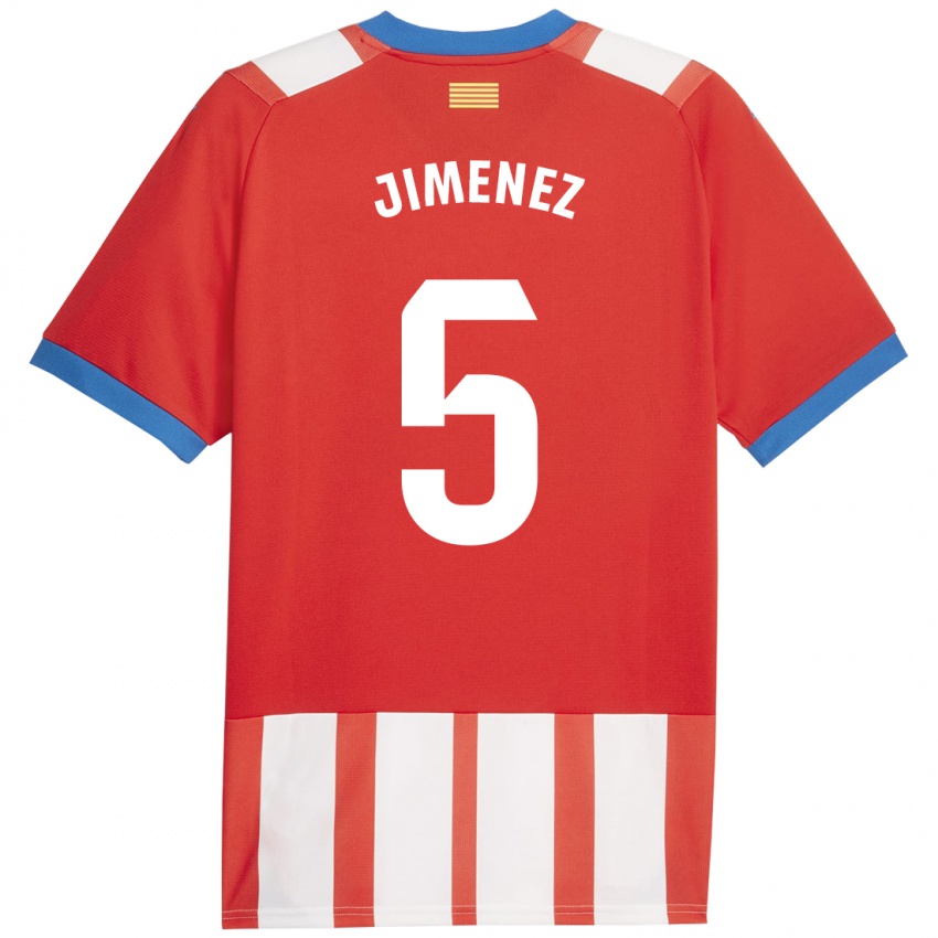 Gyermek Ángela Jiménez #5 Piros Fehér Hazai Jersey 2023/24 Mez Póló Ing