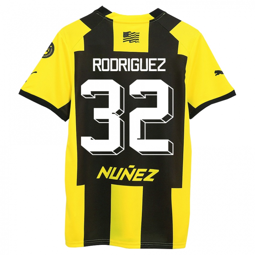 Gyermek Randall Rodríguez #32 Sárga Fekete Hazai Jersey 2023/24 Mez Póló Ing