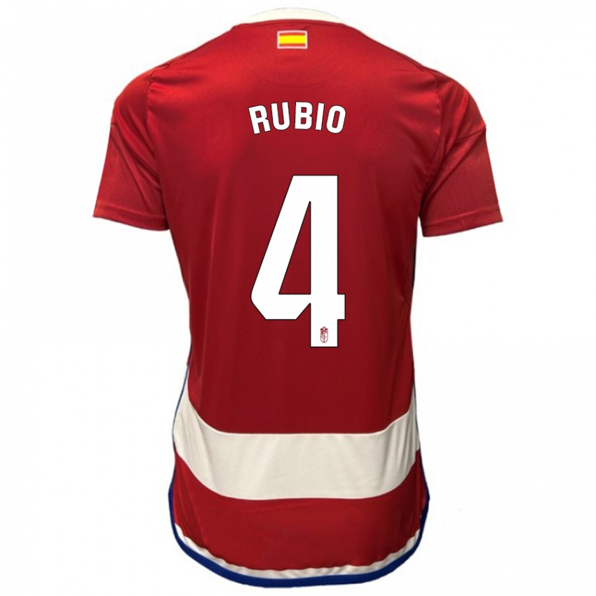 Gyermek Miguel Rubio #4 Piros Hazai Jersey 2023/24 Mez Póló Ing