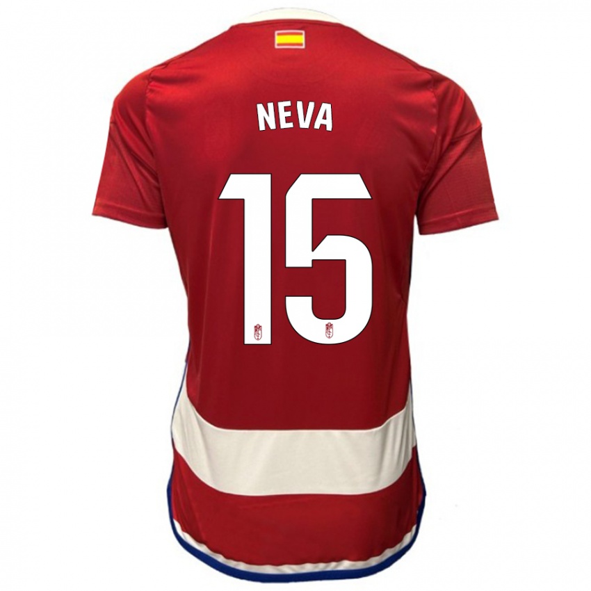 Gyermek Carlos Neva #15 Piros Hazai Jersey 2023/24 Mez Póló Ing