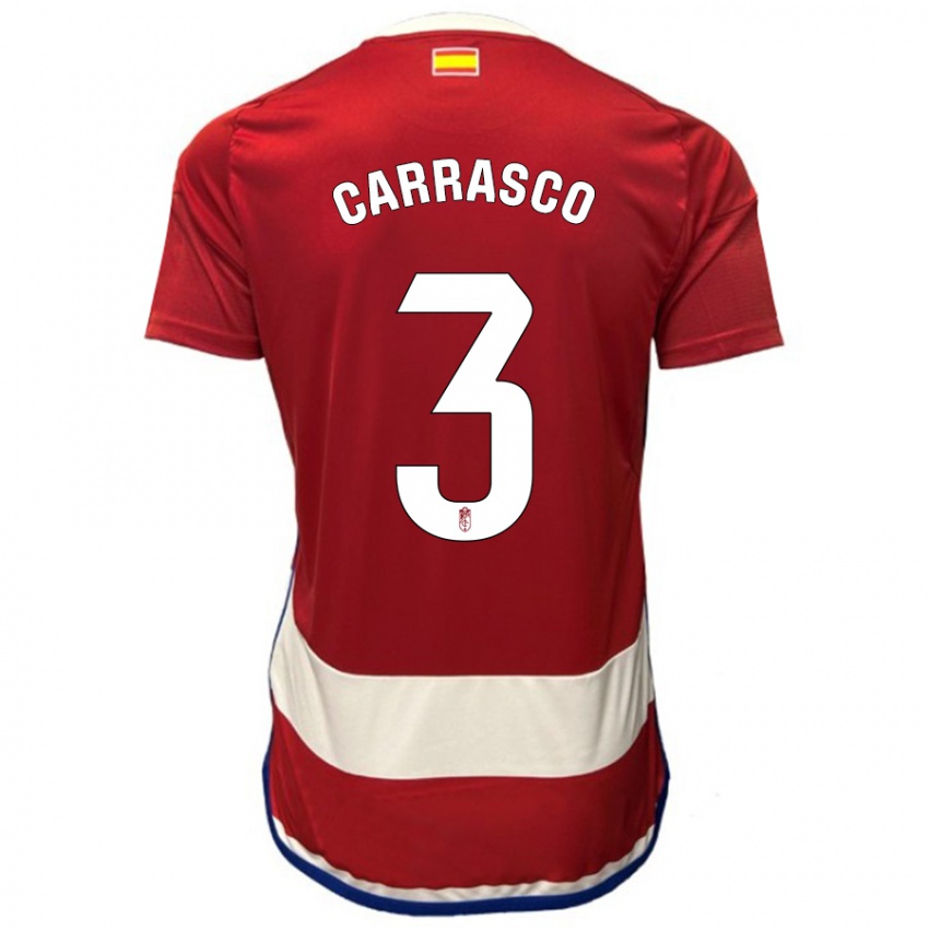 Gyermek Marta Carrasco #3 Piros Hazai Jersey 2023/24 Mez Póló Ing