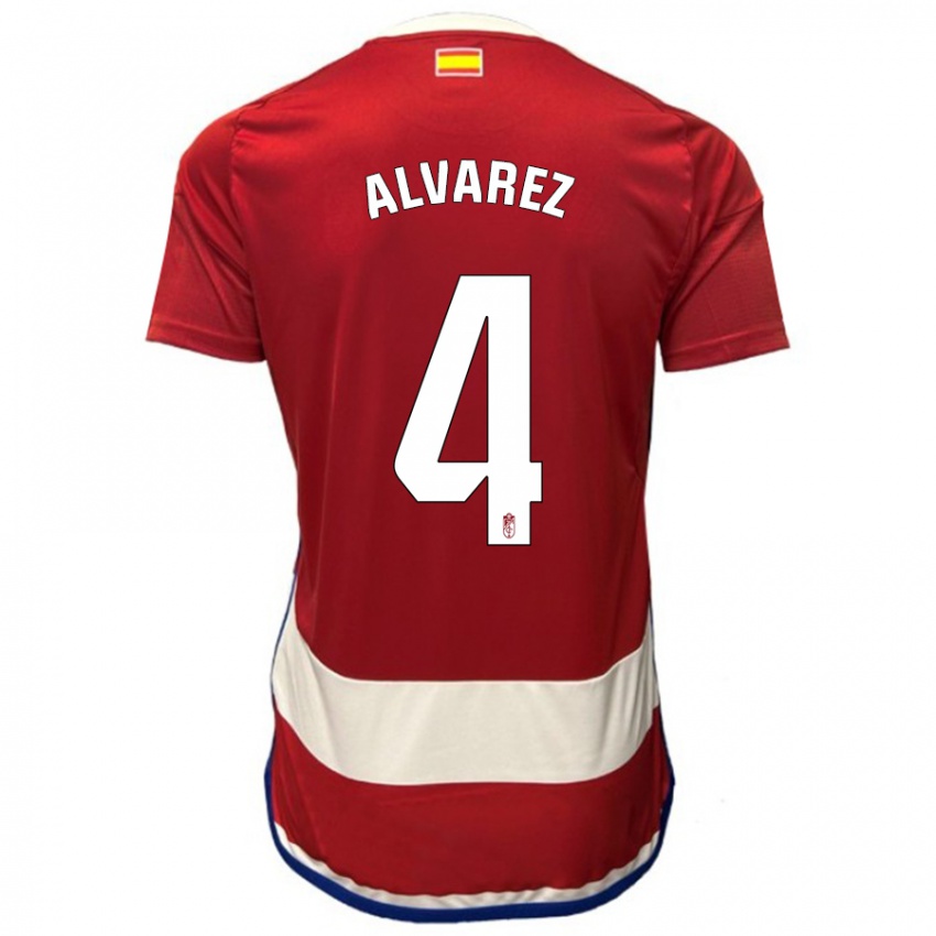 Gyermek Isabel Álvarez #4 Piros Hazai Jersey 2023/24 Mez Póló Ing