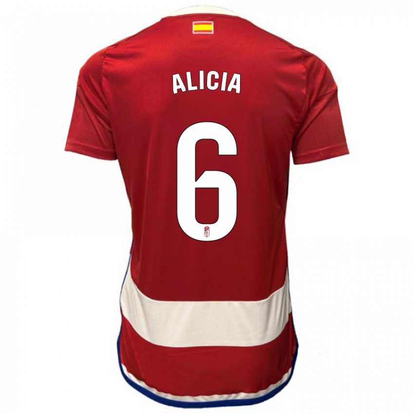 Gyermek Alicia #6 Piros Hazai Jersey 2023/24 Mez Póló Ing