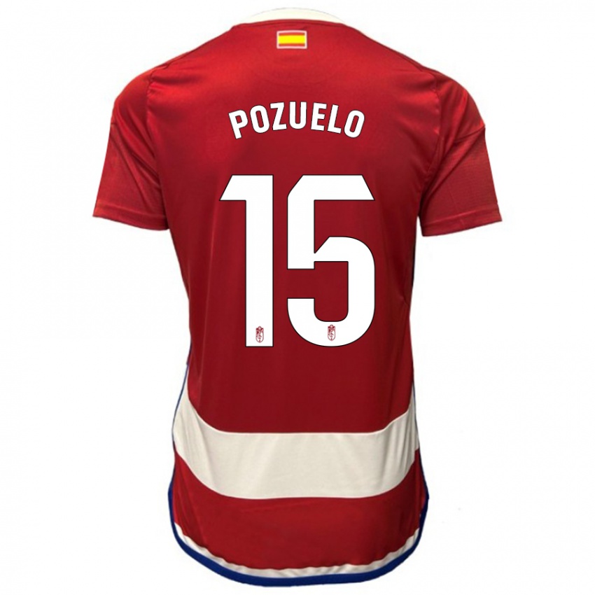 Gyermek Esther Martin-Pozuelo #15 Piros Hazai Jersey 2023/24 Mez Póló Ing