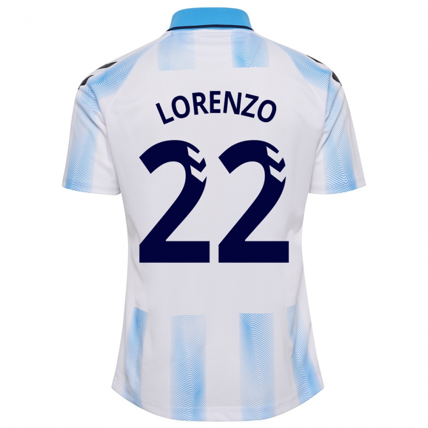 Gyermek Dani Lorenzo #22 Fehér Kék Hazai Jersey 2023/24 Mez Póló Ing