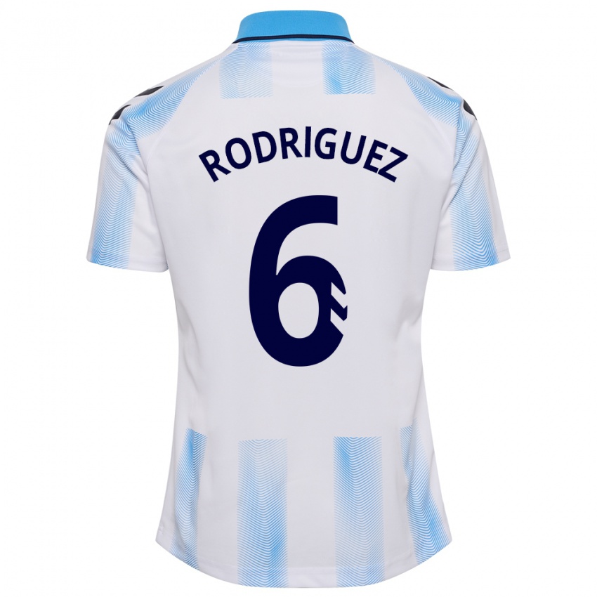 Gyermek Rafa Rodríguez #6 Fehér Kék Hazai Jersey 2023/24 Mez Póló Ing