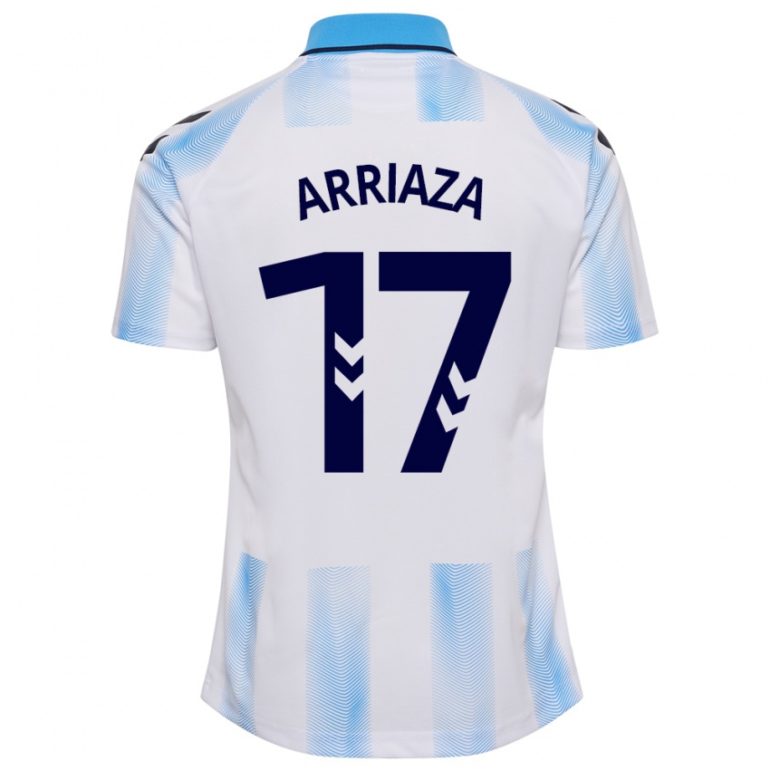 Gyermek Pablo Arriaza #17 Fehér Kék Hazai Jersey 2023/24 Mez Póló Ing