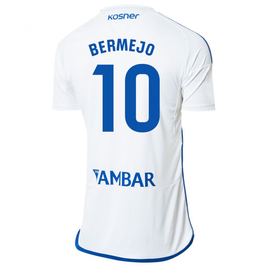 Gyermek Sergio Bermejo #10 Fehér Hazai Jersey 2023/24 Mez Póló Ing