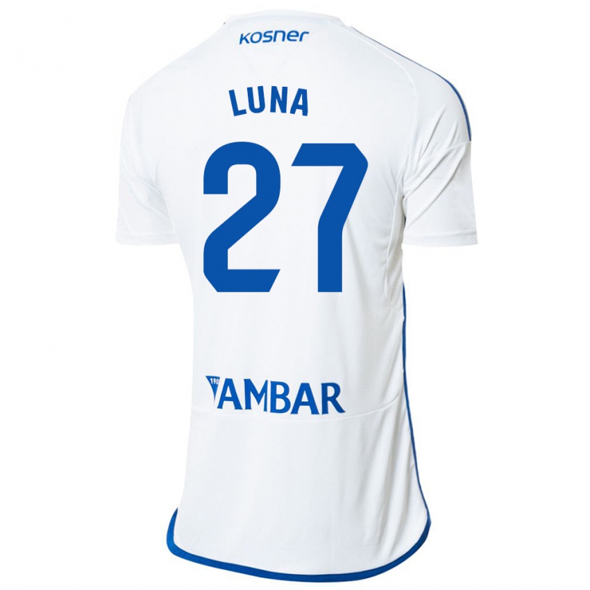 Gyermek Marcos Luna #27 Fehér Hazai Jersey 2023/24 Mez Póló Ing