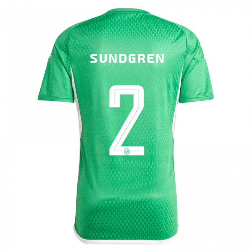 Gyermek Daniel Sundgren #2 Fehér Kék Hazai Jersey 2023/24 Mez Póló Ing