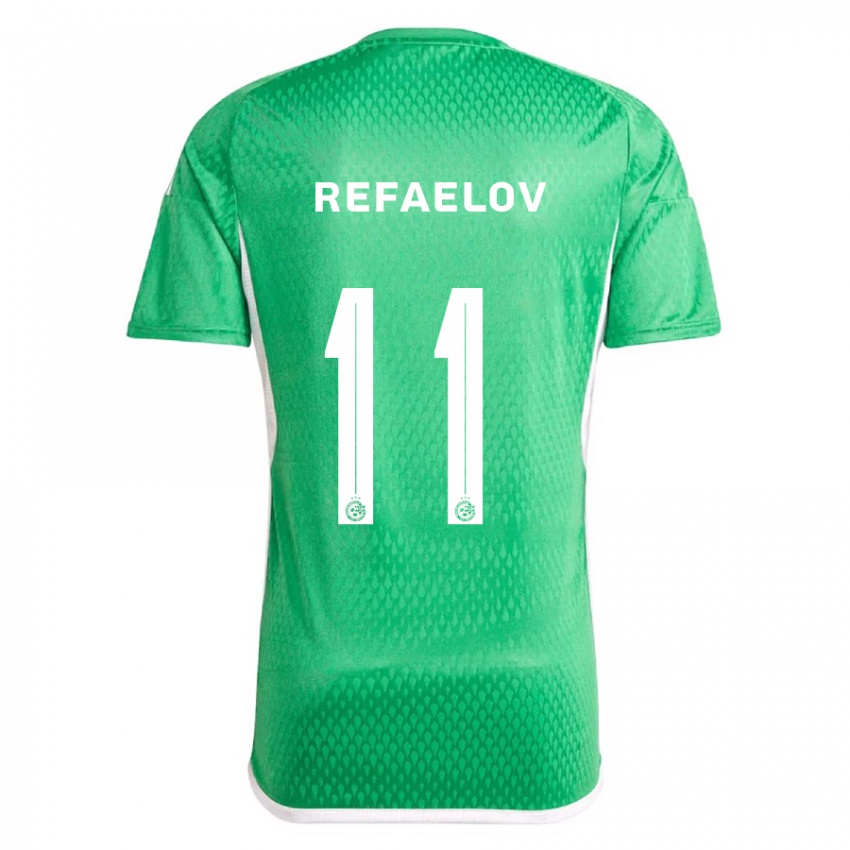 Gyermek Lior Refaelov #11 Fehér Kék Hazai Jersey 2023/24 Mez Póló Ing