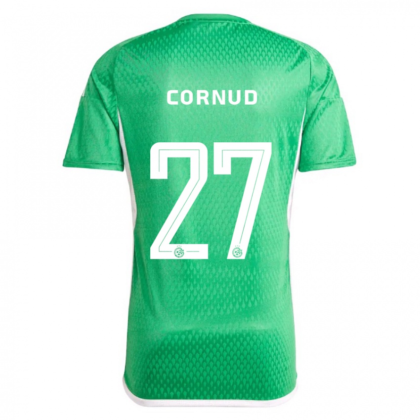 Gyermek Pierre Cornud #27 Fehér Kék Hazai Jersey 2023/24 Mez Póló Ing